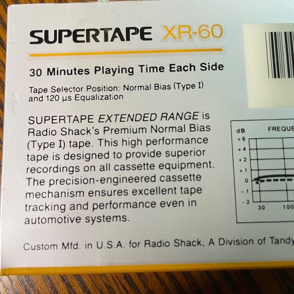 Supertape XR-60 Case Blank Tape Type I Sper High Fidelity Extended Range u - Picture 5 of 5